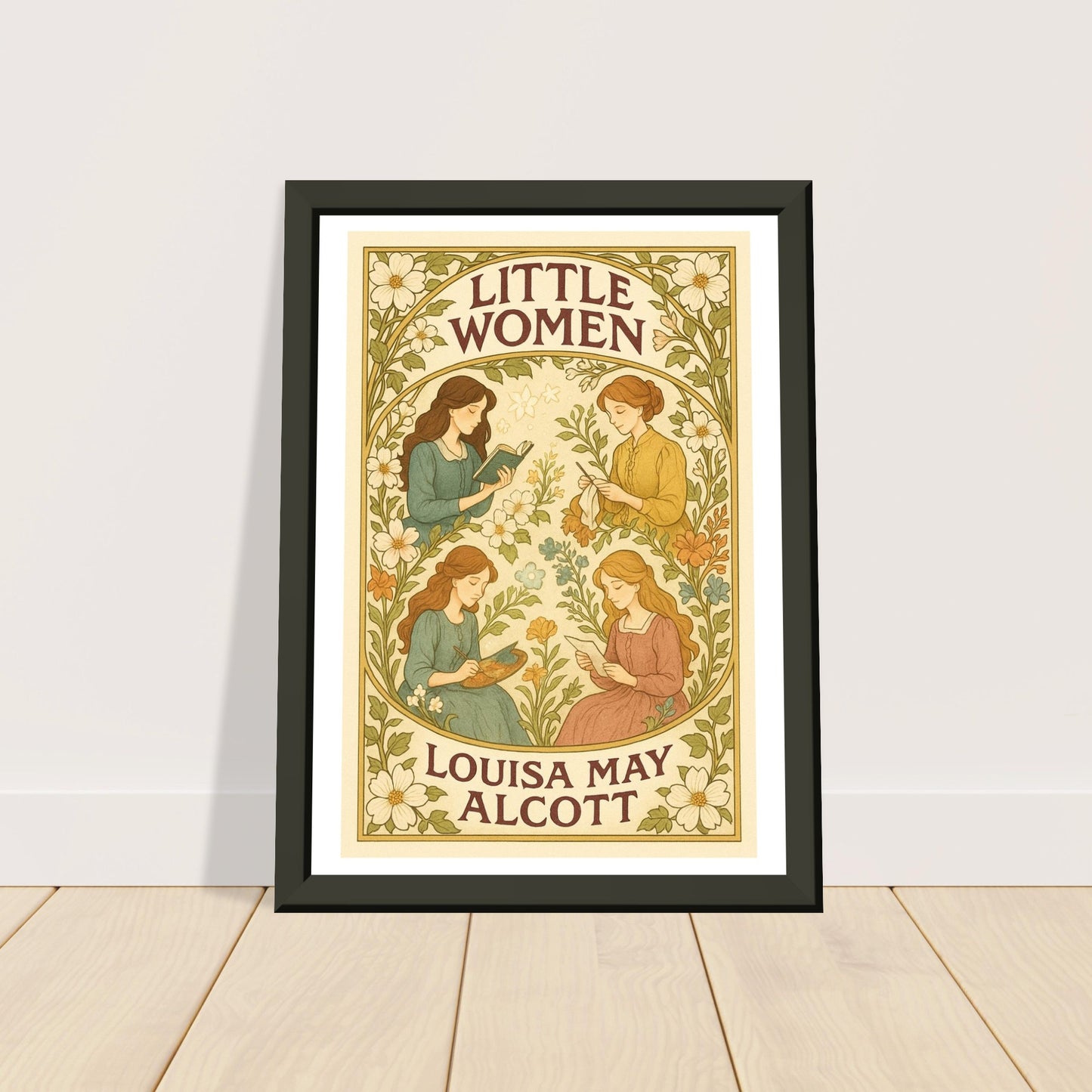 Little Women by Louisa May Alcott - Metal Framed Poster 5" x 7"-Book Covers-Silent Pacific
