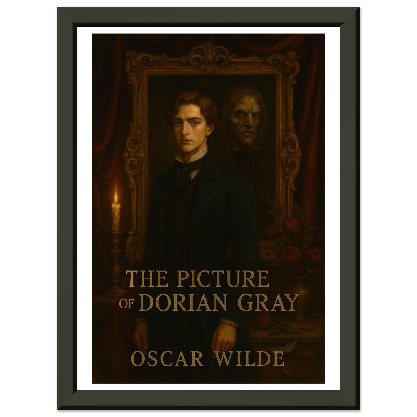 The Picture of Dorian Gray by Oscar Wilde - Metal Framed Poster 5" x 7"-Book Covers-Silent Pacific