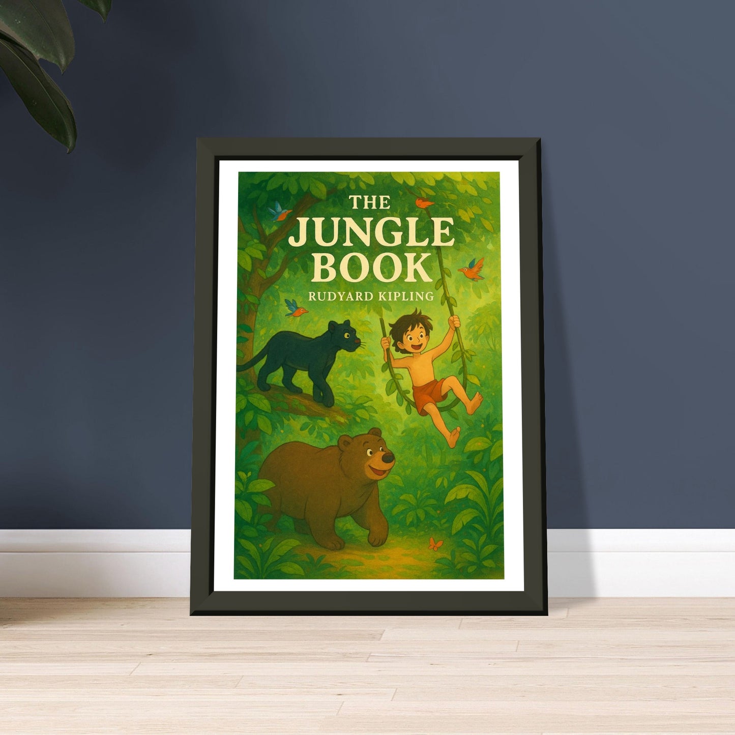 The Jungle Book by Rudyard Kipling - Metal Framed Poster 5" x 7"-Book Covers-Silent Pacific