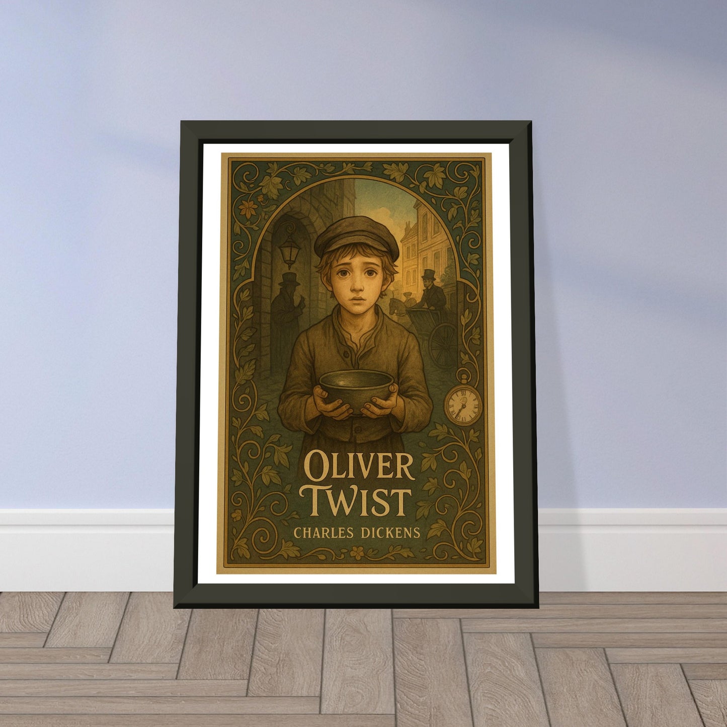 Oliver Twist by Charles Dickens - Metal Framed Poster 5" x 7"-Book Covers-Silent Pacific