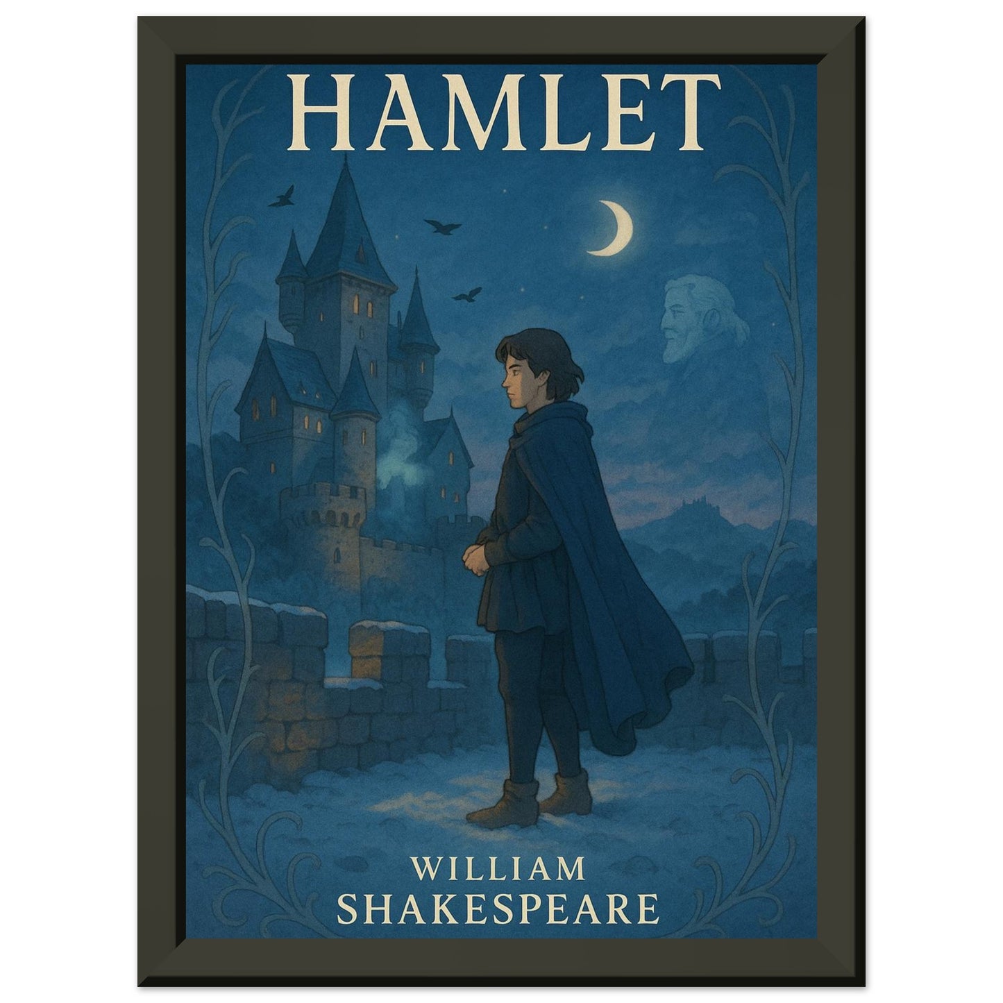 Hamlet by Shakespeare - Metal Framed Poster 5" x 7"-Plays-Silent Pacific