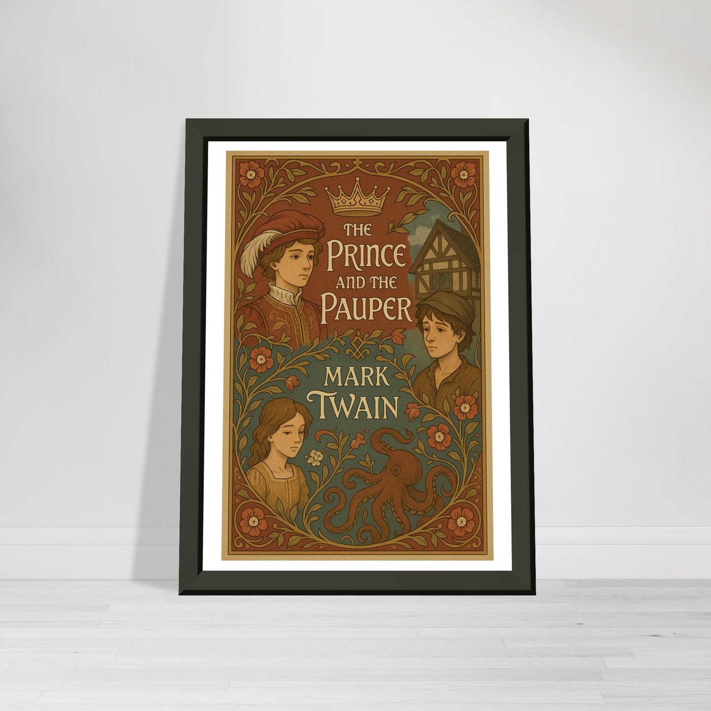 The Prince and the Pauper by Mark Twain - Metal Framed Poster 5" x 7"-Book Covers-Silent Pacific
