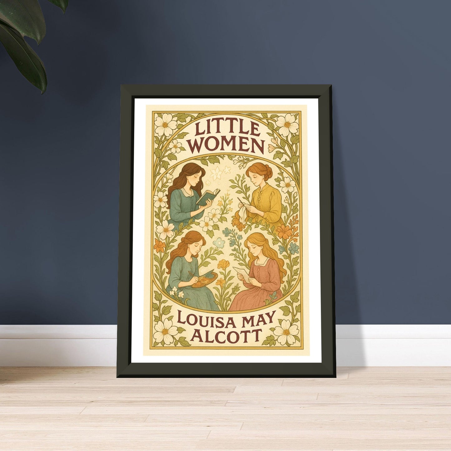 Little Women by Louisa May Alcott - Metal Framed Poster 5" x 7"-Book Covers-Silent Pacific