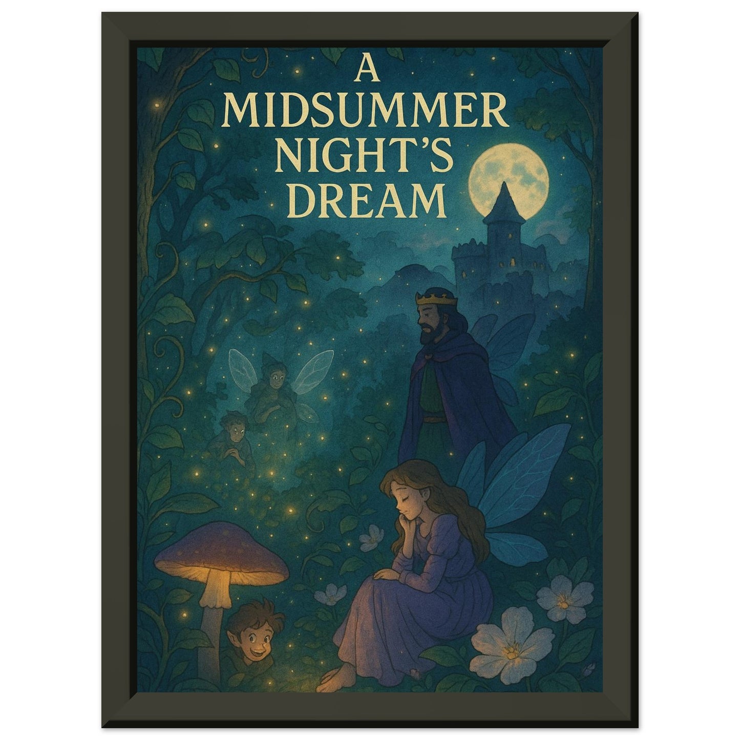 A Midsummer Night’s Dream by Shakespeare - Metal Framed Poster 5" x 7"-Plays-Silent Pacific
