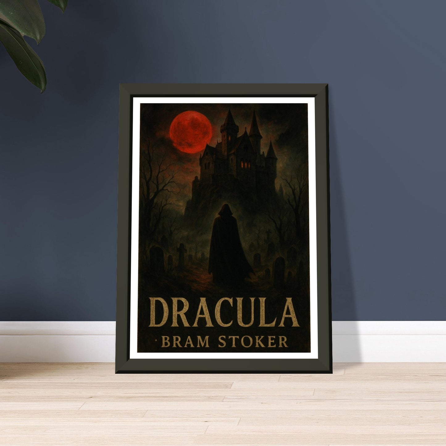 Dracula by Bram Stoker - Metal Framed Poster 5" x 7"-Book Covers-Silent Pacific