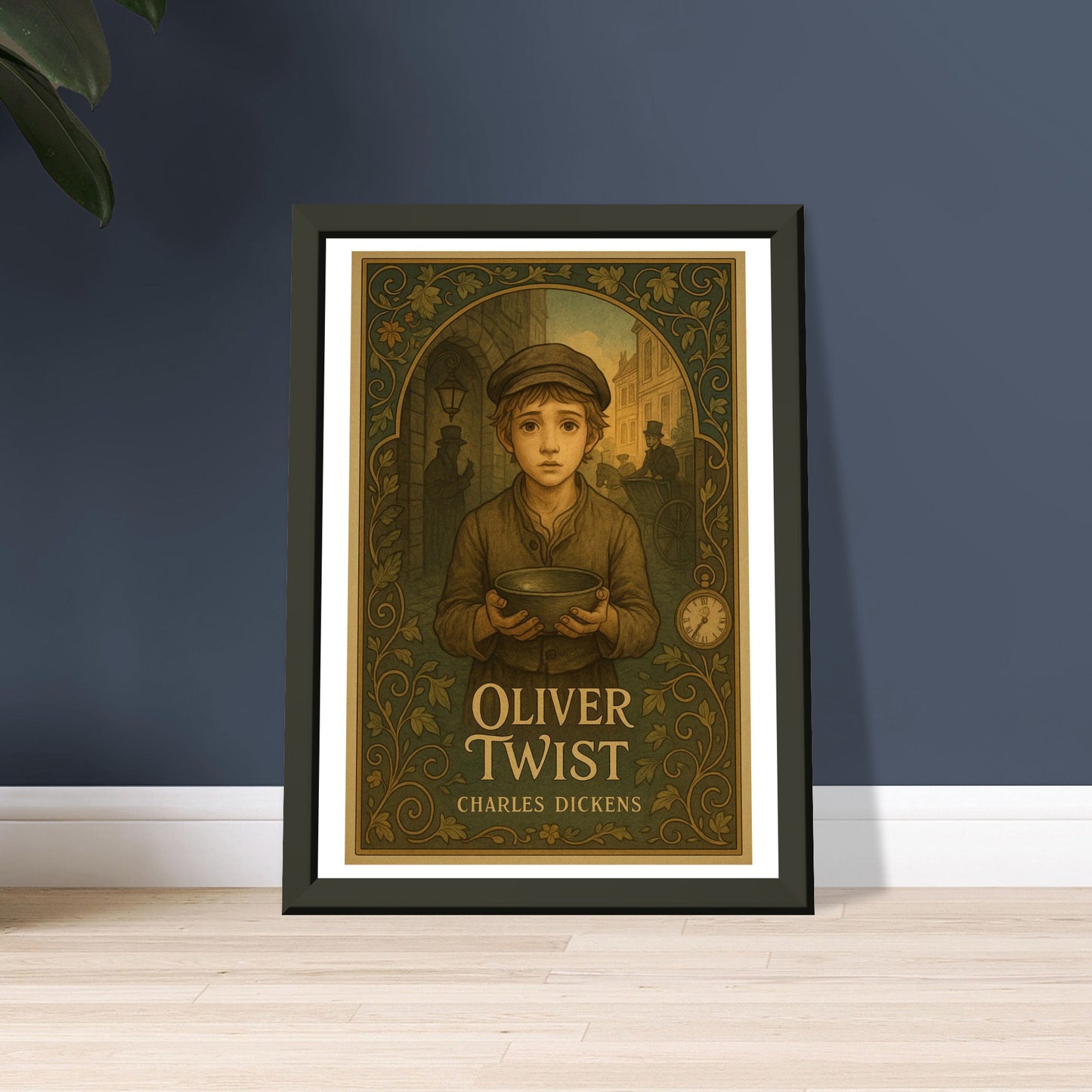 Oliver Twist by Charles Dickens - Metal Framed Poster 5" x 7"-Book Covers-Silent Pacific