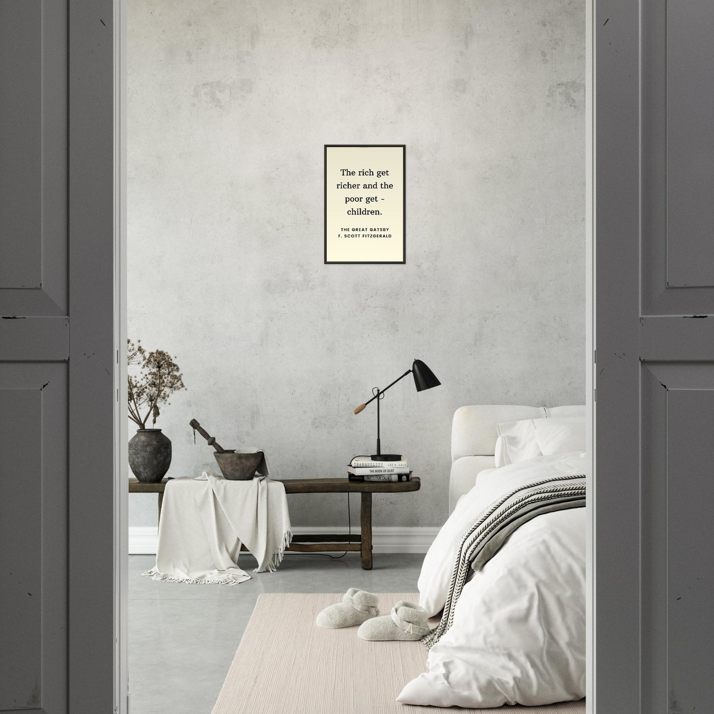 Rich Get Richer – F. Scott Fitzgerald - Framed Poster-Quotes-Silent Pacific