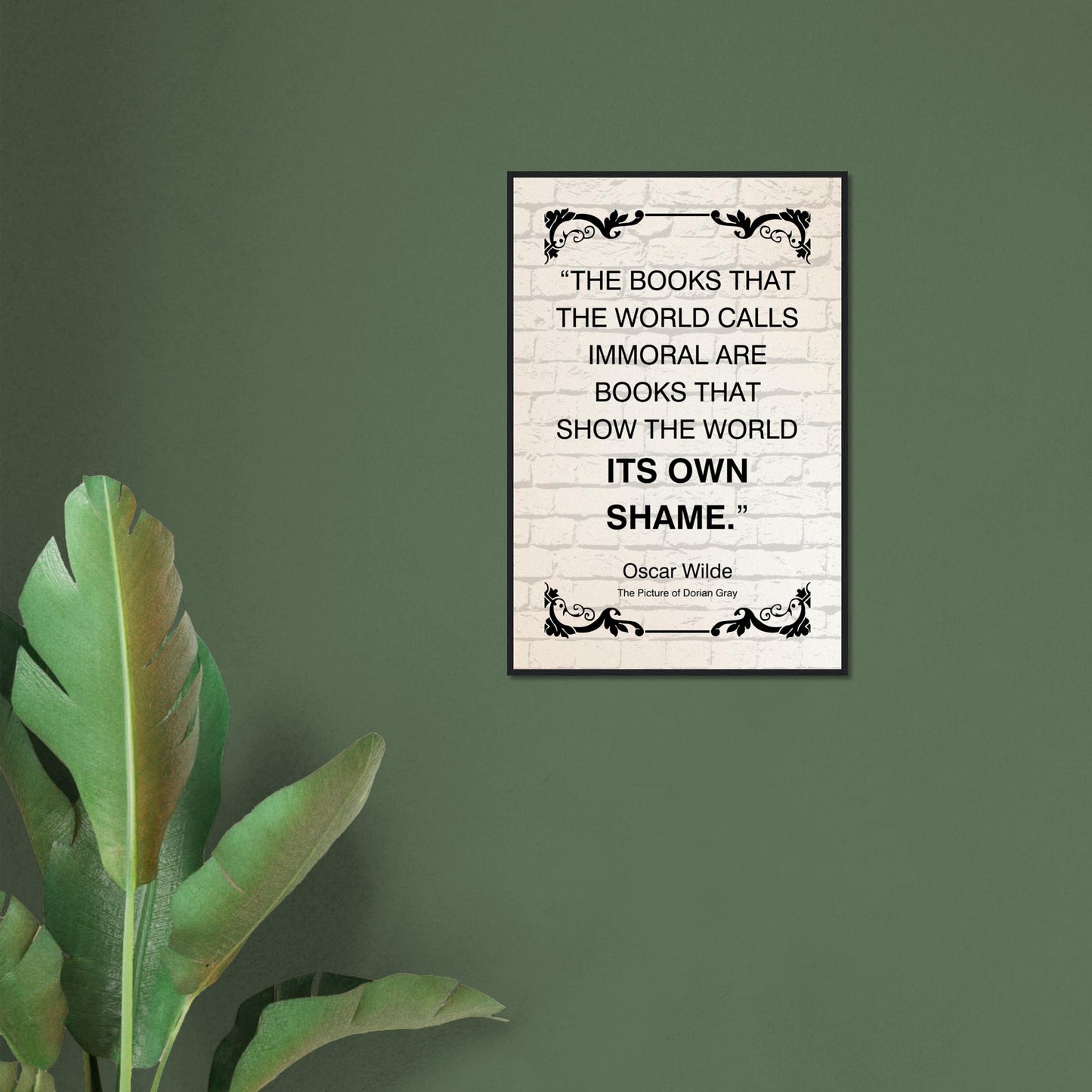 “The Books That the World Calls Immoral” Framed Poster – Oscar Wilde Quote | Literary Wall Art for Thinkers, Writers & Educators-Quotes-Silent Pacific