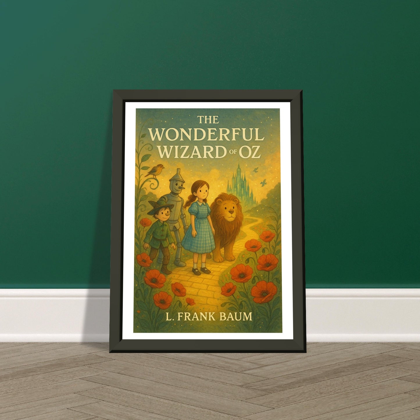 The Wonderful Wizard of Oz by L. Frank Baum - Metal Framed Poster 5" x 7"-Book Covers-Silent Pacific