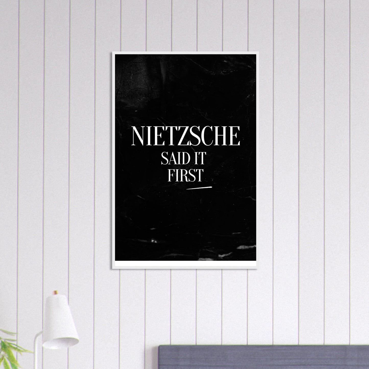 “Nietzsche Said It First” Framed Poster | Minimalist Philosophy Wall Art | Witty Print for Thinkers & Academics-Quotes-Silent Pacific