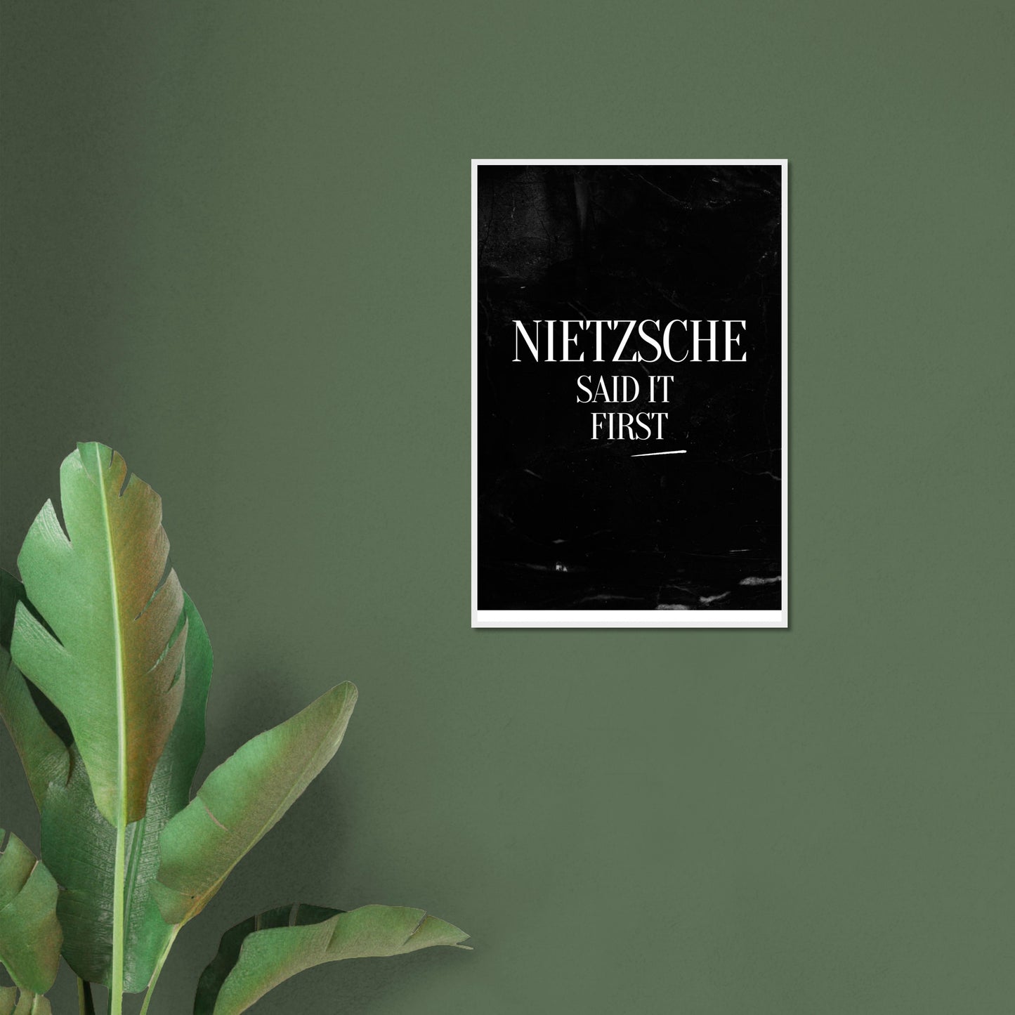 “Nietzsche Said It First” Framed Poster | Minimalist Philosophy Wall Art | Witty Print for Thinkers & Academics-Quotes-Silent Pacific