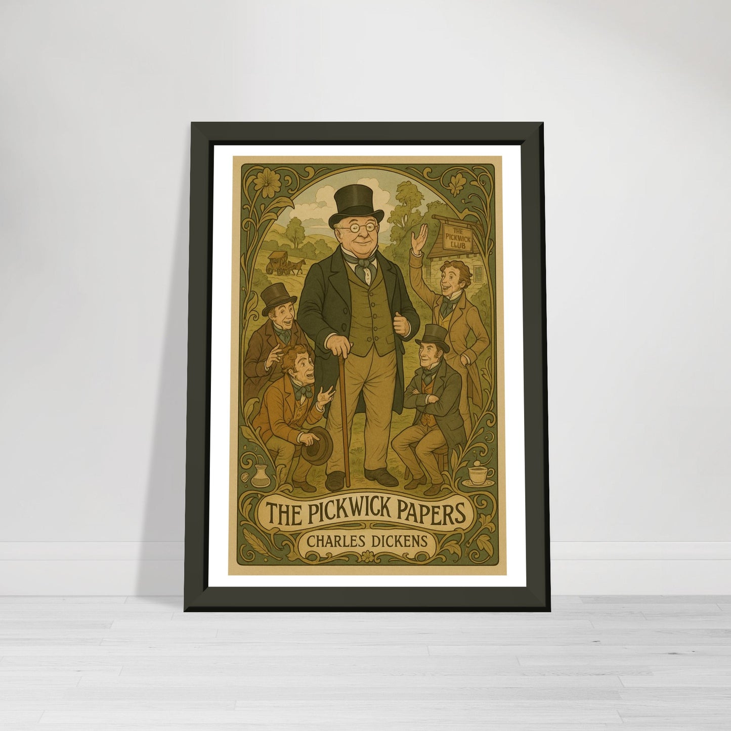 The Pickwick Papers by Charles Dickens - Metal Framed Poster 5" x 7"-Book Covers-Silent Pacific