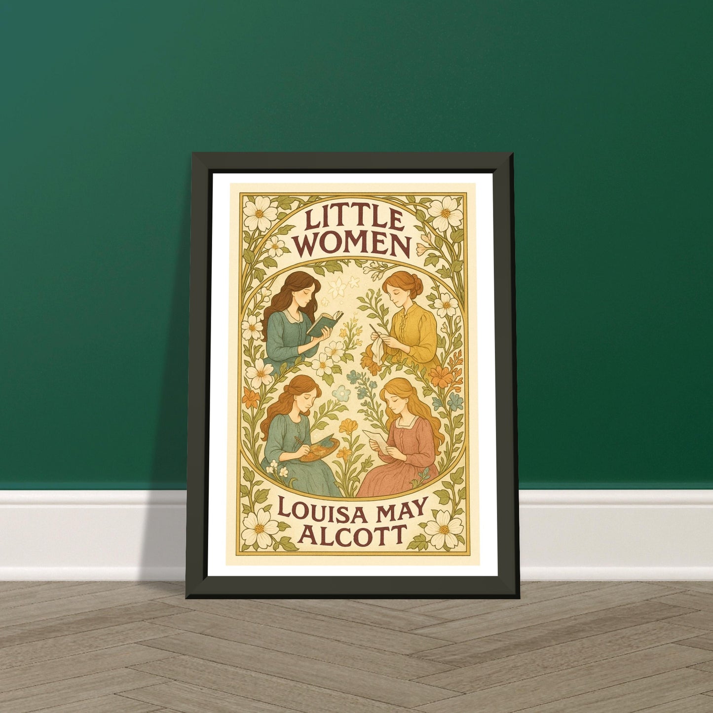 Little Women by Louisa May Alcott - Metal Framed Poster 5" x 7"-Book Covers-Silent Pacific