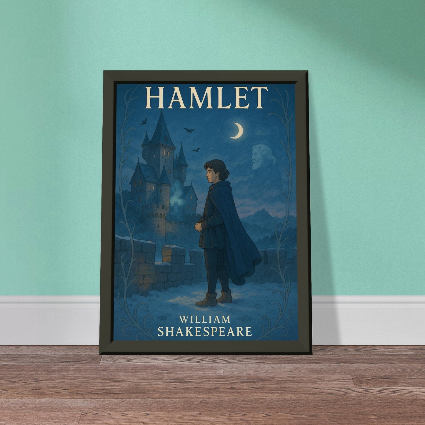 Hamlet by Shakespeare - Metal Framed Poster 5" x 7"-Plays-Silent Pacific
