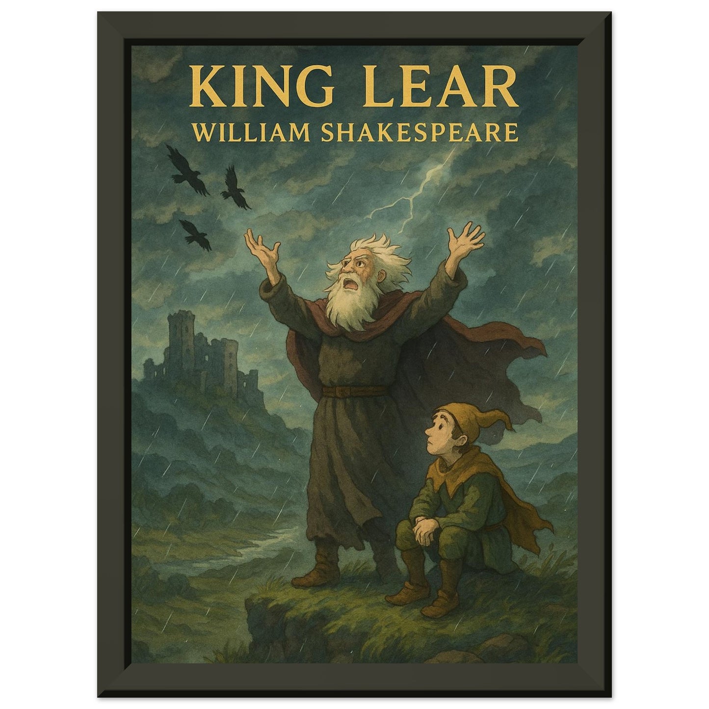King Lear by Shakespeare - Metal Framed Poster 5" x 7"-Plays-Silent Pacific