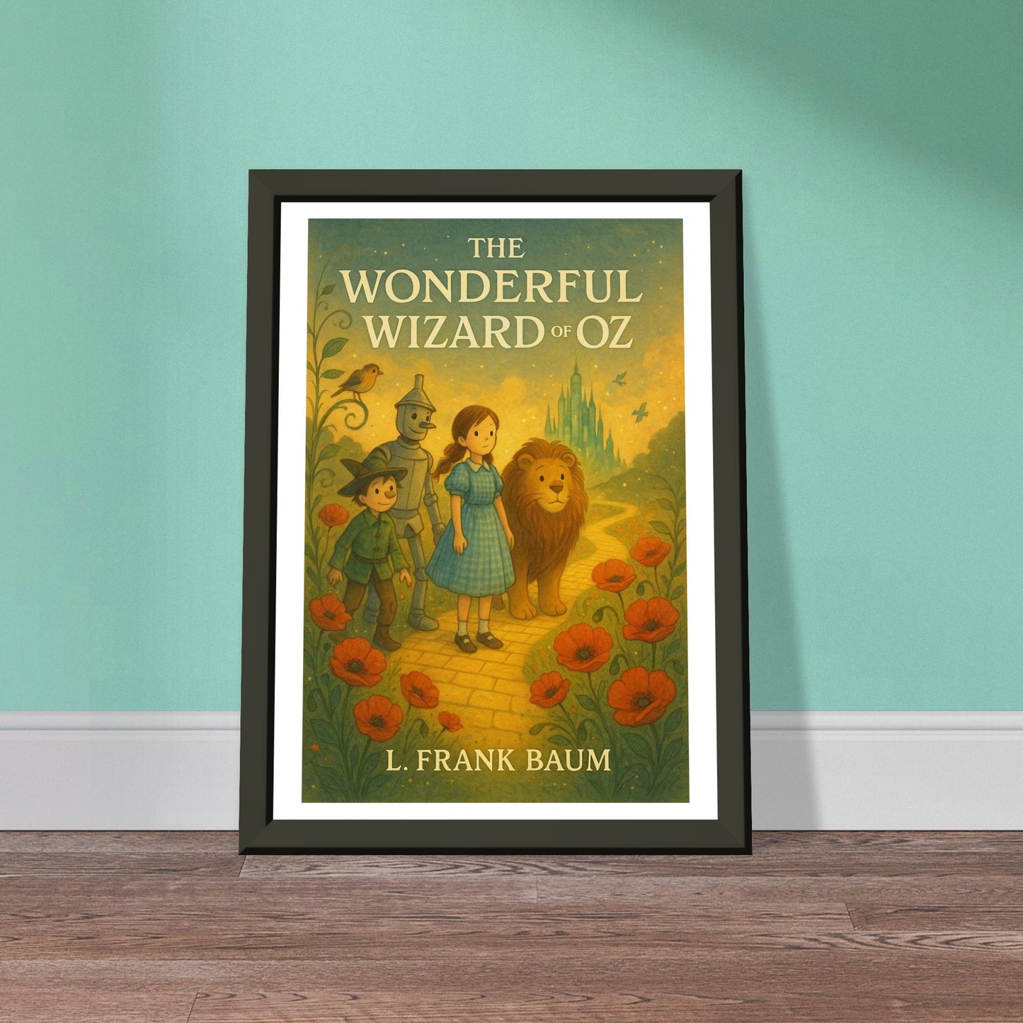 The Wonderful Wizard of Oz by L. Frank Baum - Metal Framed Poster 5" x 7"-Book Covers-Silent Pacific
