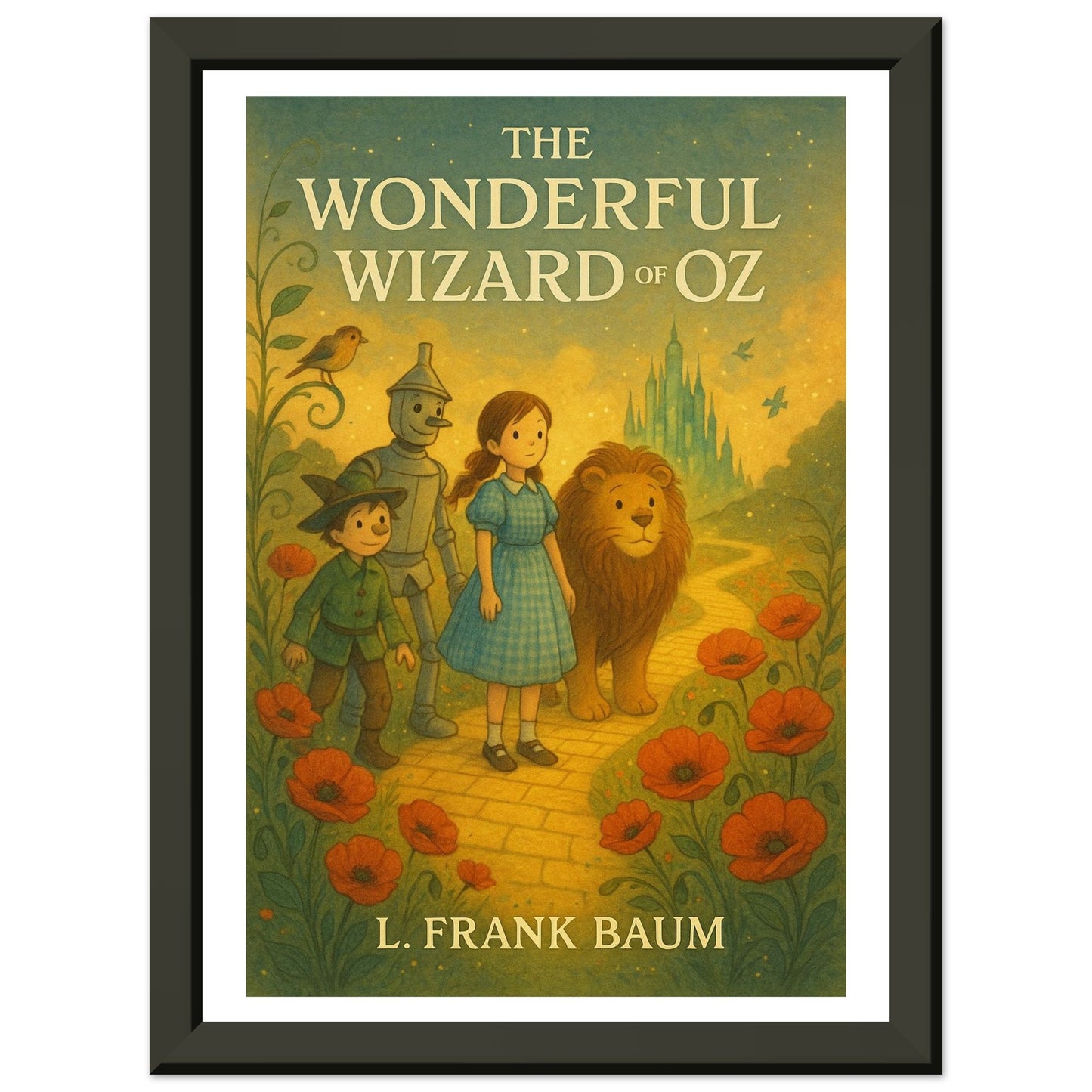 The Wonderful Wizard of Oz by L. Frank Baum - Metal Framed Poster 5" x 7"-Book Covers-Silent Pacific