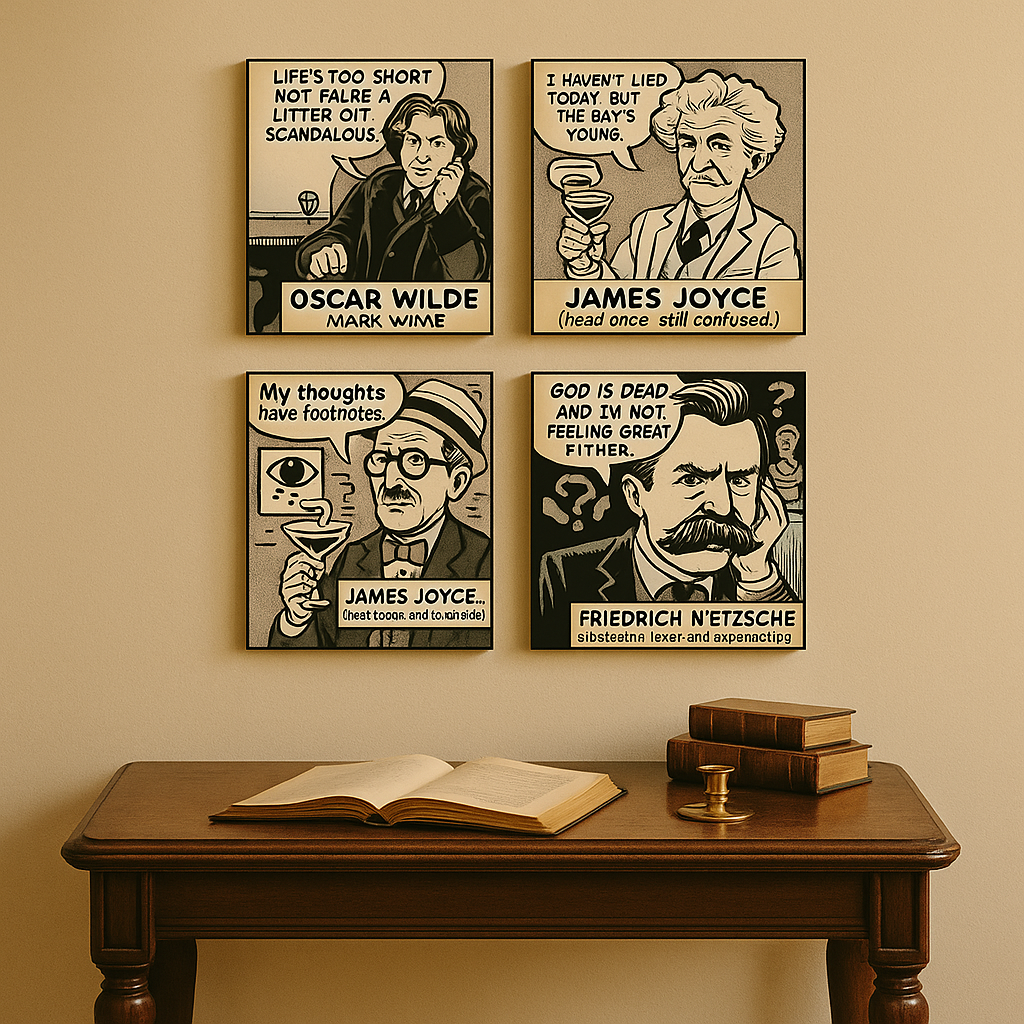 Author Cartoons on Canvas
