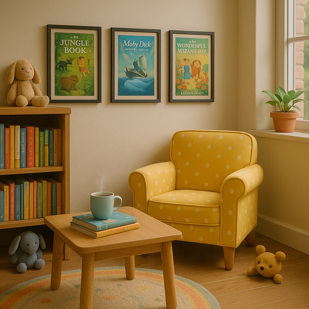 Ghibli-Inspired Book Cover Prints