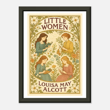 Little Women by Louisa May Alcott - Metal Framed Poster 5" x 7"-Book Covers-Silent Pacific