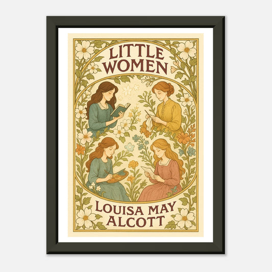 Little Women by Louisa May Alcott - Metal Framed Poster 5" x 7"-Book Covers-Silent Pacific