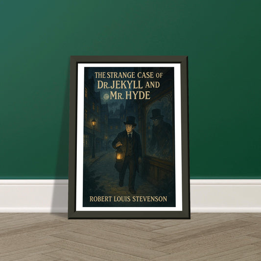 Dr. Jekyll and Mr. Hyde by R.L. Stevenson - Metal Framed Poster 5" x 7"-Book Covers-Silent Pacific