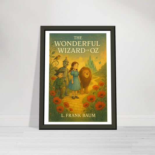 The Wonderful Wizard of Oz by L. Frank Baum - Metal Framed Poster 5" x 7"-Book Covers-Silent Pacific