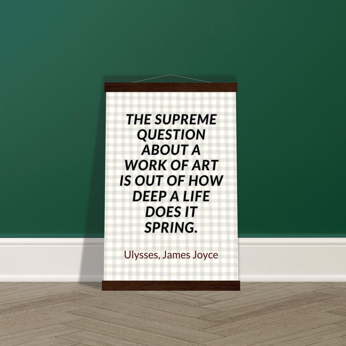 “Out of How Deep a Life” Poster with Wooden Hanger – James Joyce, Ulysses | Literary Quote Wall Art for Writers & Thinkers-Quotes-Silent Pacific