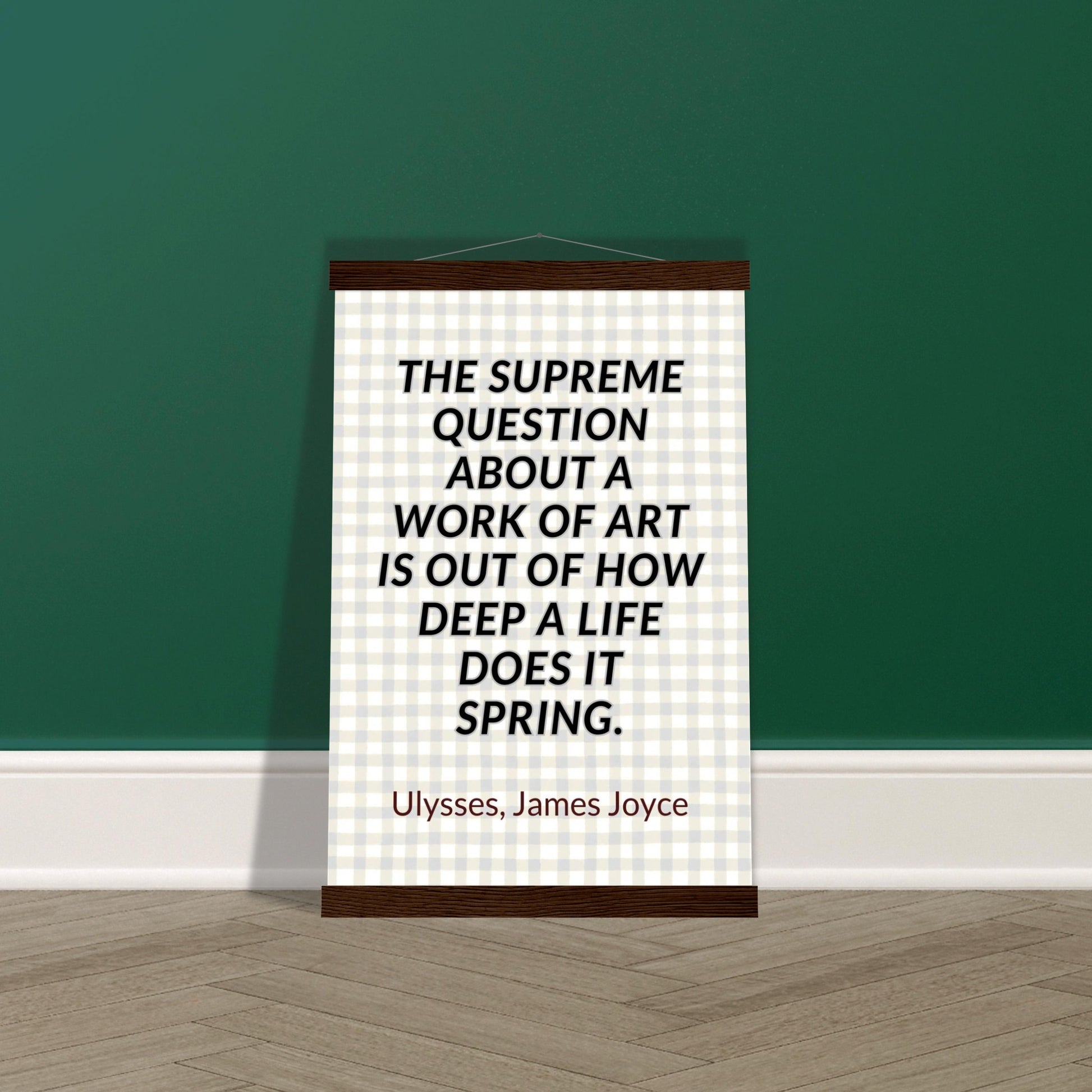 “Out of How Deep a Life” Poster with Wooden Hanger – James Joyce, Ulysses | Literary Quote Wall Art for Writers & Thinkers-Quotes-Silent Pacific