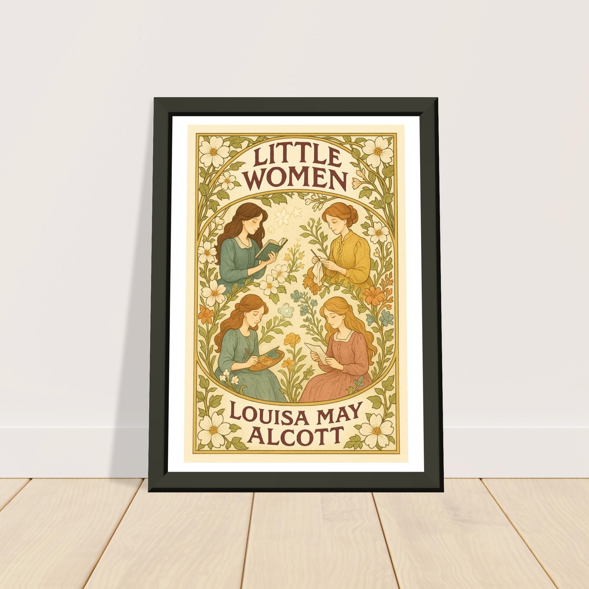 Little Women by Louisa May Alcott - Metal Framed Poster 5" x 7"-Book Covers-Silent Pacific