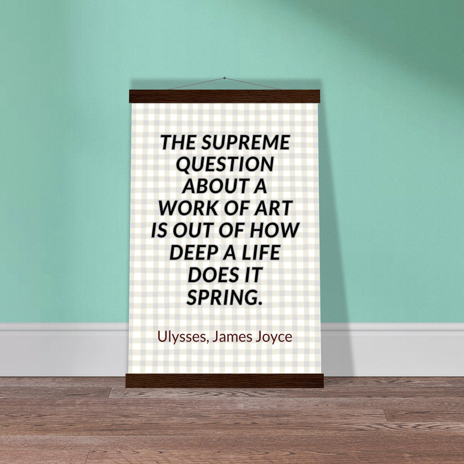 “Out of How Deep a Life” Poster with Wooden Hanger – James Joyce, Ulysses | Literary Quote Wall Art for Writers & Thinkers-Quotes-Silent Pacific