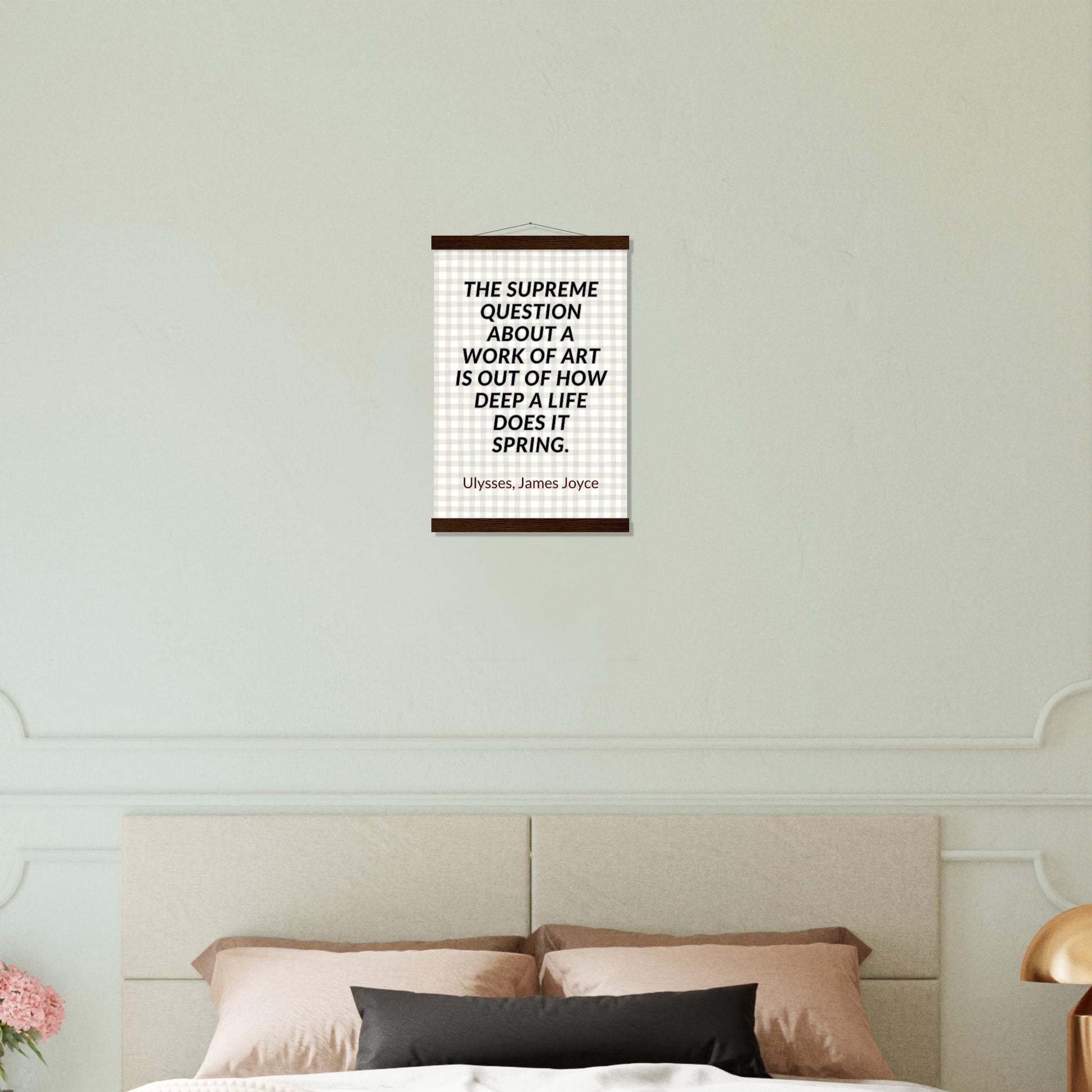 “Out of How Deep a Life” Poster with Wooden Hanger – James Joyce, Ulysses | Literary Quote Wall Art for Writers & Thinkers-Quotes-Silent Pacific