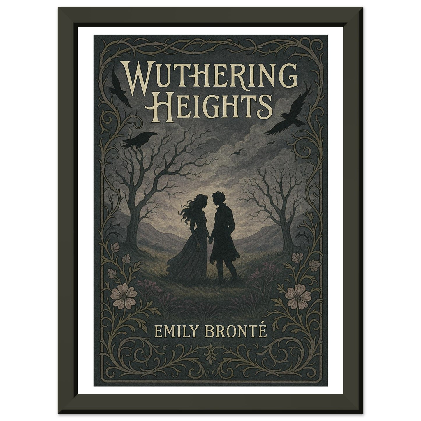 Wuthering Heights by Emily Brontë - Metal Framed Poster 5" x 7"-Book Covers-Silent Pacific