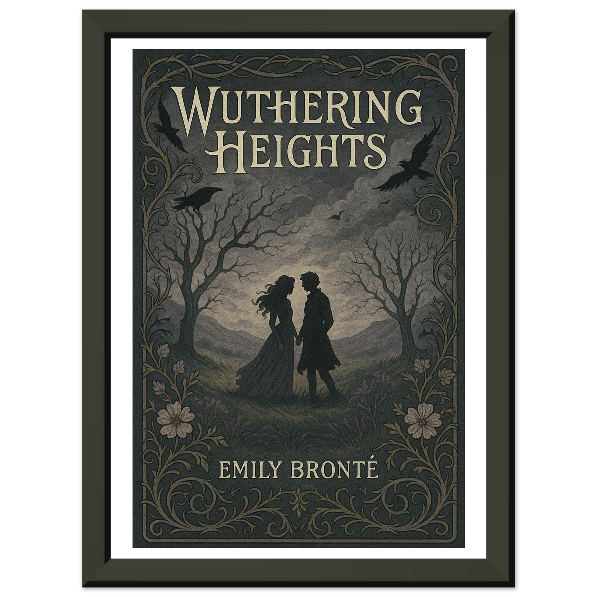 Wuthering Heights by Emily Brontë - Metal Framed Poster 5" x 7"-Book Covers-Silent Pacific