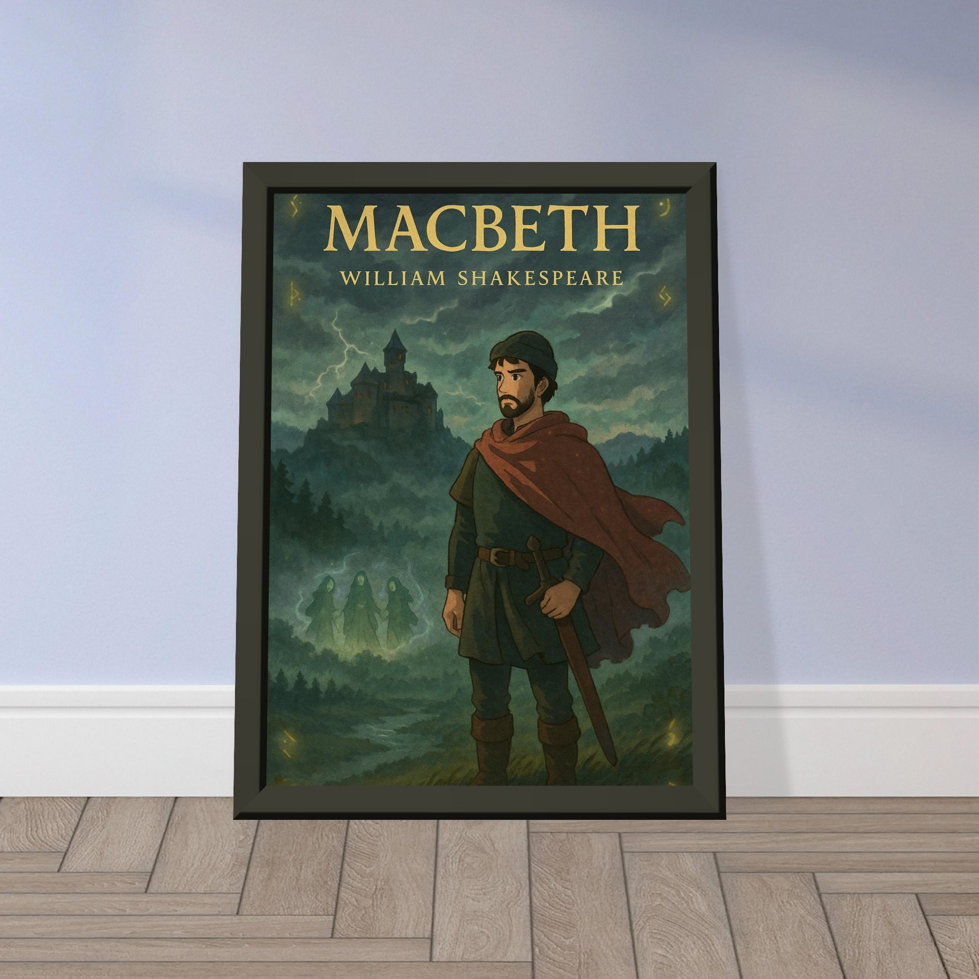 Macbeth by Shakespeare - Metal Framed Poster 5" x 7"-Plays-Silent Pacific