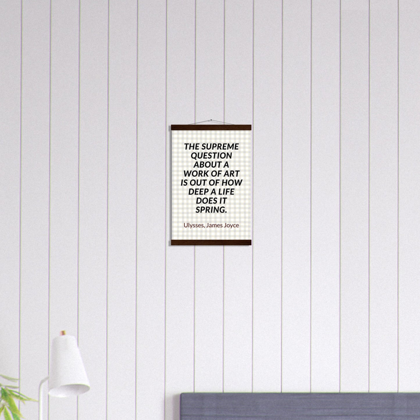 “Out of How Deep a Life” Poster with Wooden Hanger – James Joyce, Ulysses | Literary Quote Wall Art for Writers & Thinkers-Quotes-Silent Pacific