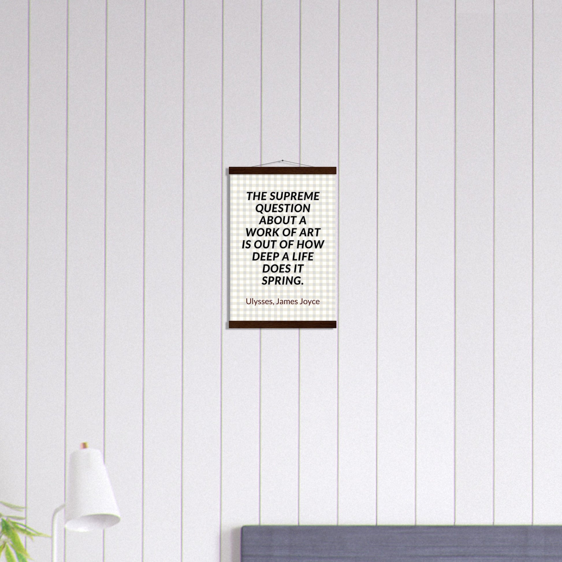 “Out of How Deep a Life” Poster with Wooden Hanger – James Joyce, Ulysses | Literary Quote Wall Art for Writers & Thinkers-Quotes-Silent Pacific