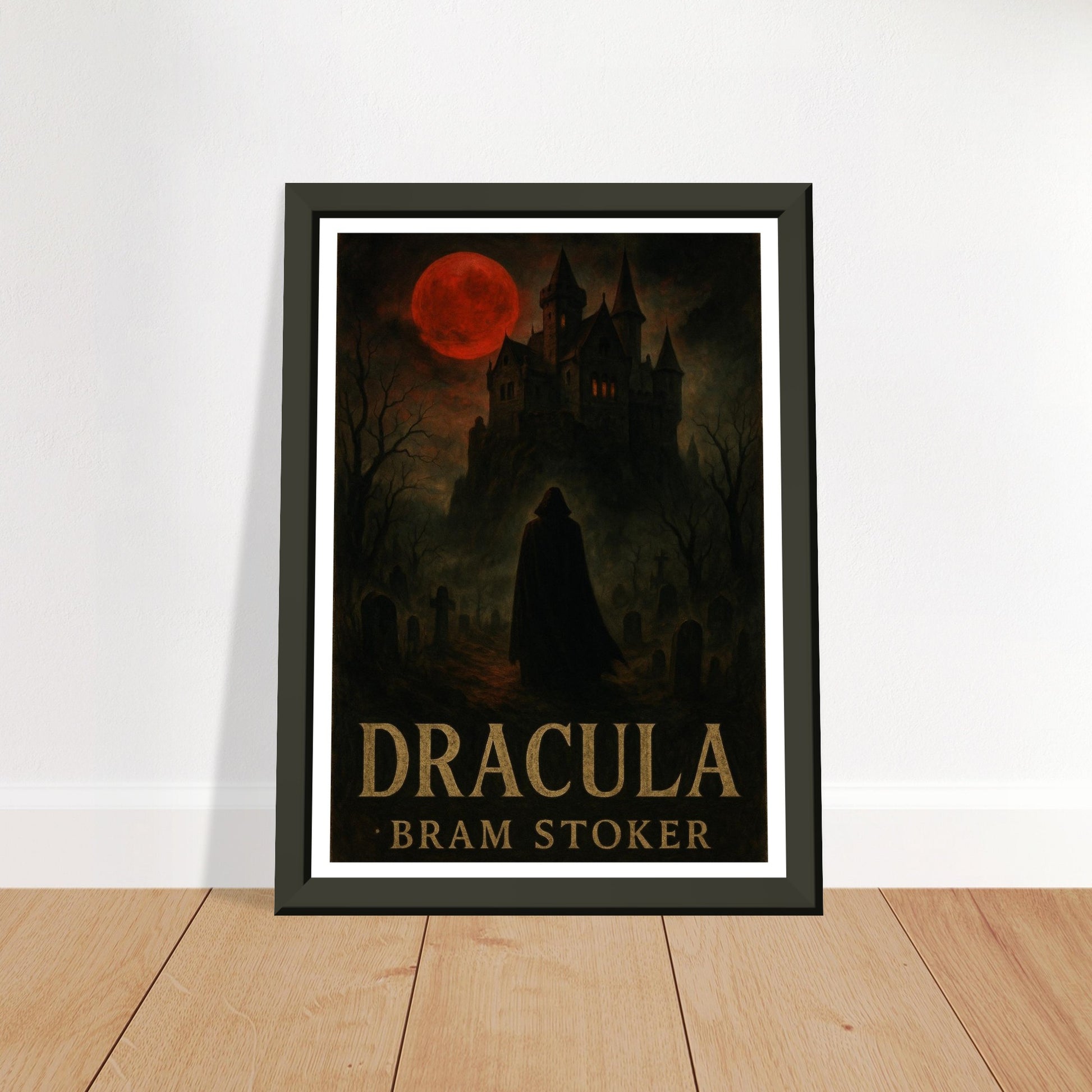 Dracula by Bram Stoker - Metal Framed Poster 5" x 7"-Book Covers-Silent Pacific