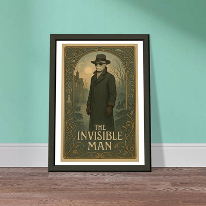 The Invisible Man by H.G. Wells - Metal Framed Poster 5" x 7"-Book Covers-Silent Pacific