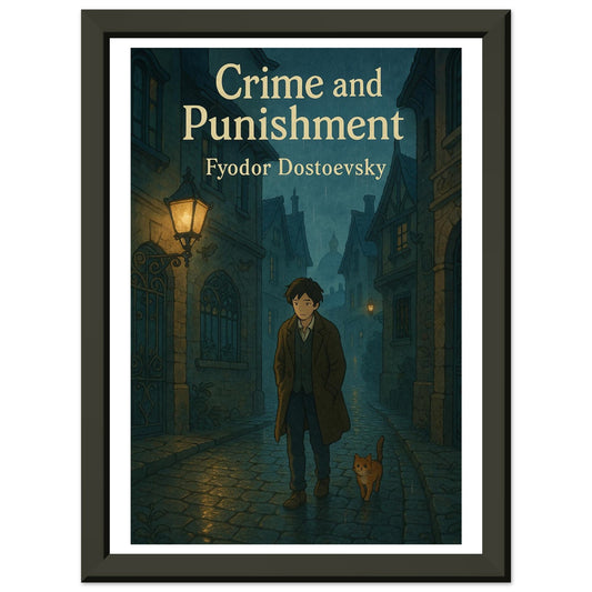 Crime and Punishment by Dostoevsky - Metal Framed Poster 5" x 7"-Book Covers-Silent Pacific