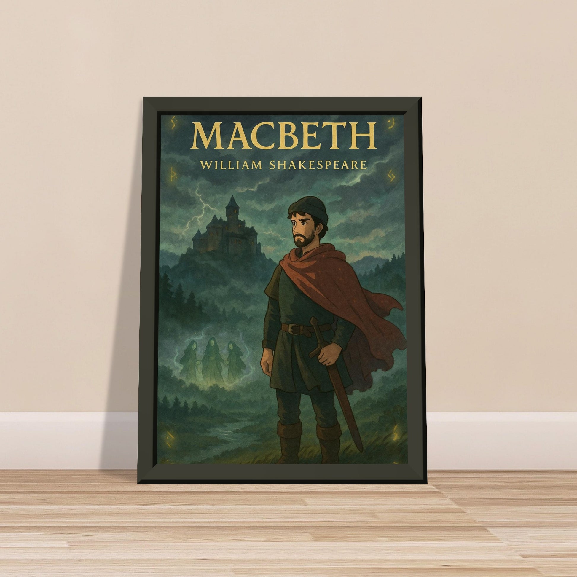 Macbeth by Shakespeare - Metal Framed Poster 5" x 7"-Plays-Silent Pacific