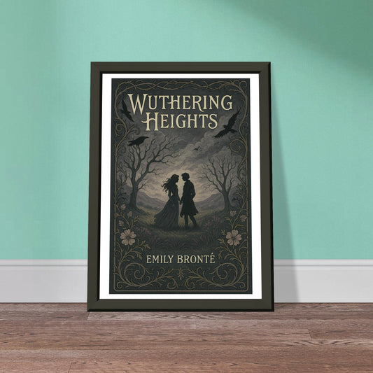 Wuthering Heights by Emily Brontë - Metal Framed Poster 5" x 7"-Book Covers-Silent Pacific