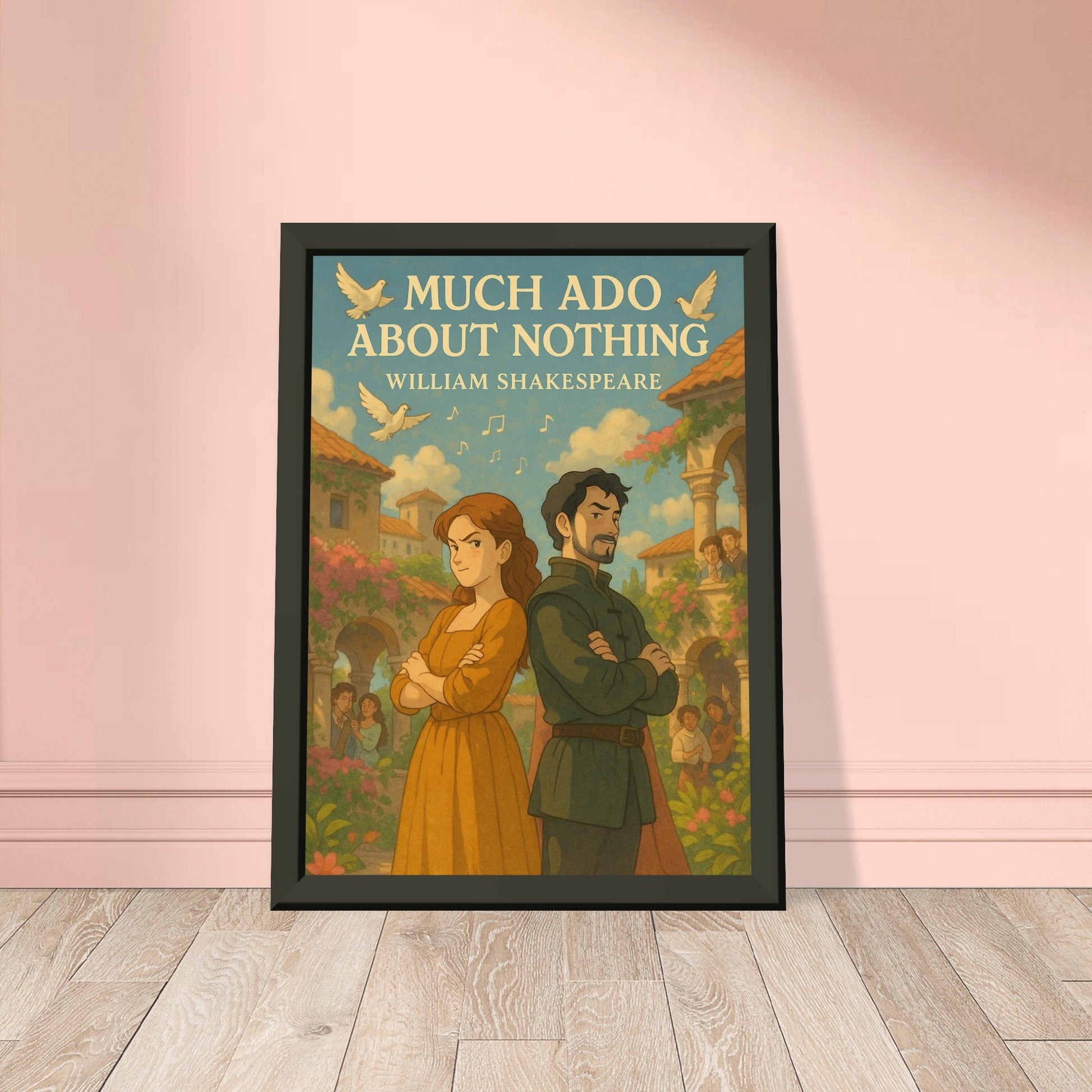 Much Ado About Nothing by Shakespeare - Metal Framed Poster 5" x 7"-Plays-Silent Pacific