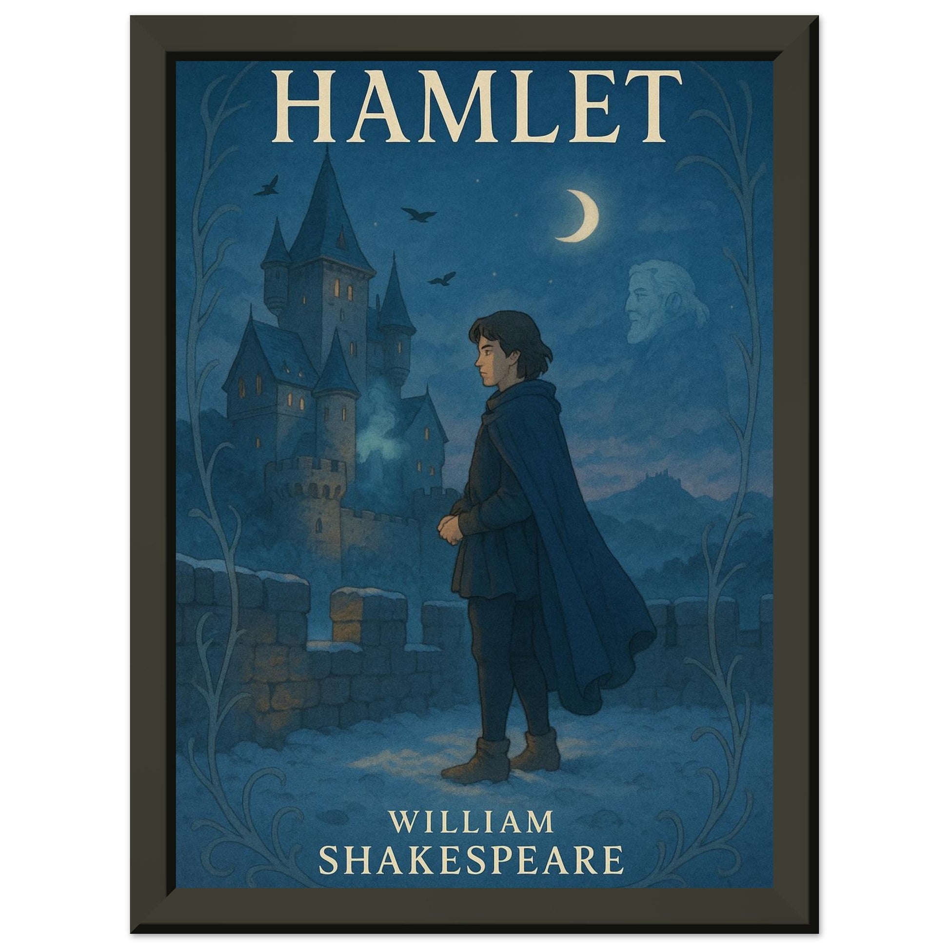 Hamlet by Shakespeare - Metal Framed Poster 5" x 7"-Plays-Silent Pacific