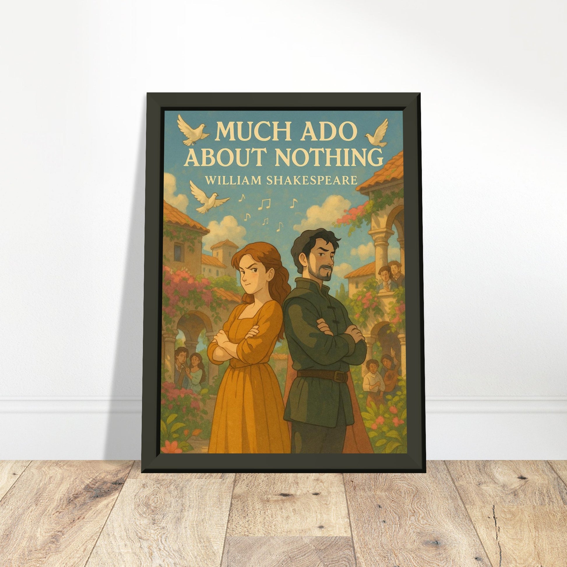 Much Ado About Nothing by Shakespeare - Metal Framed Poster 5" x 7"-Plays-Silent Pacific
