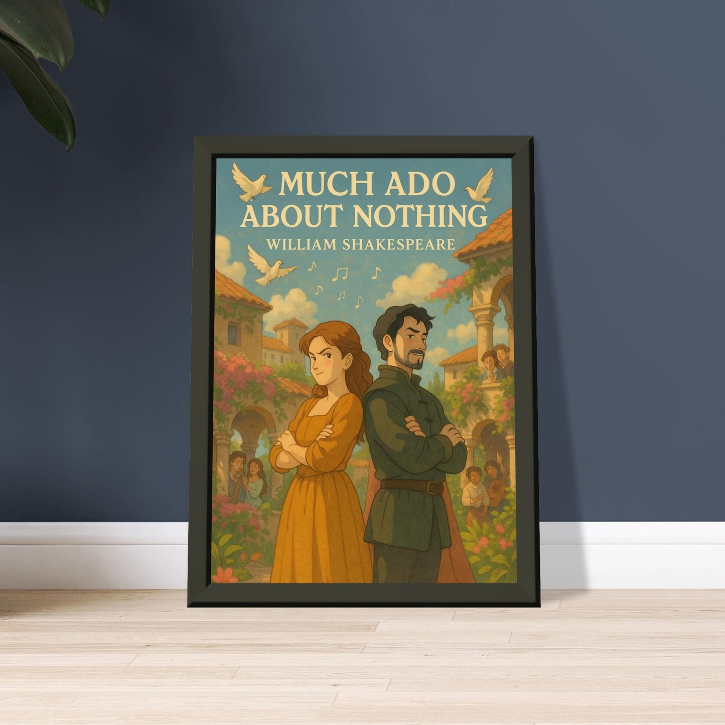 Much Ado About Nothing by Shakespeare - Metal Framed Poster 5" x 7"-Plays-Silent Pacific