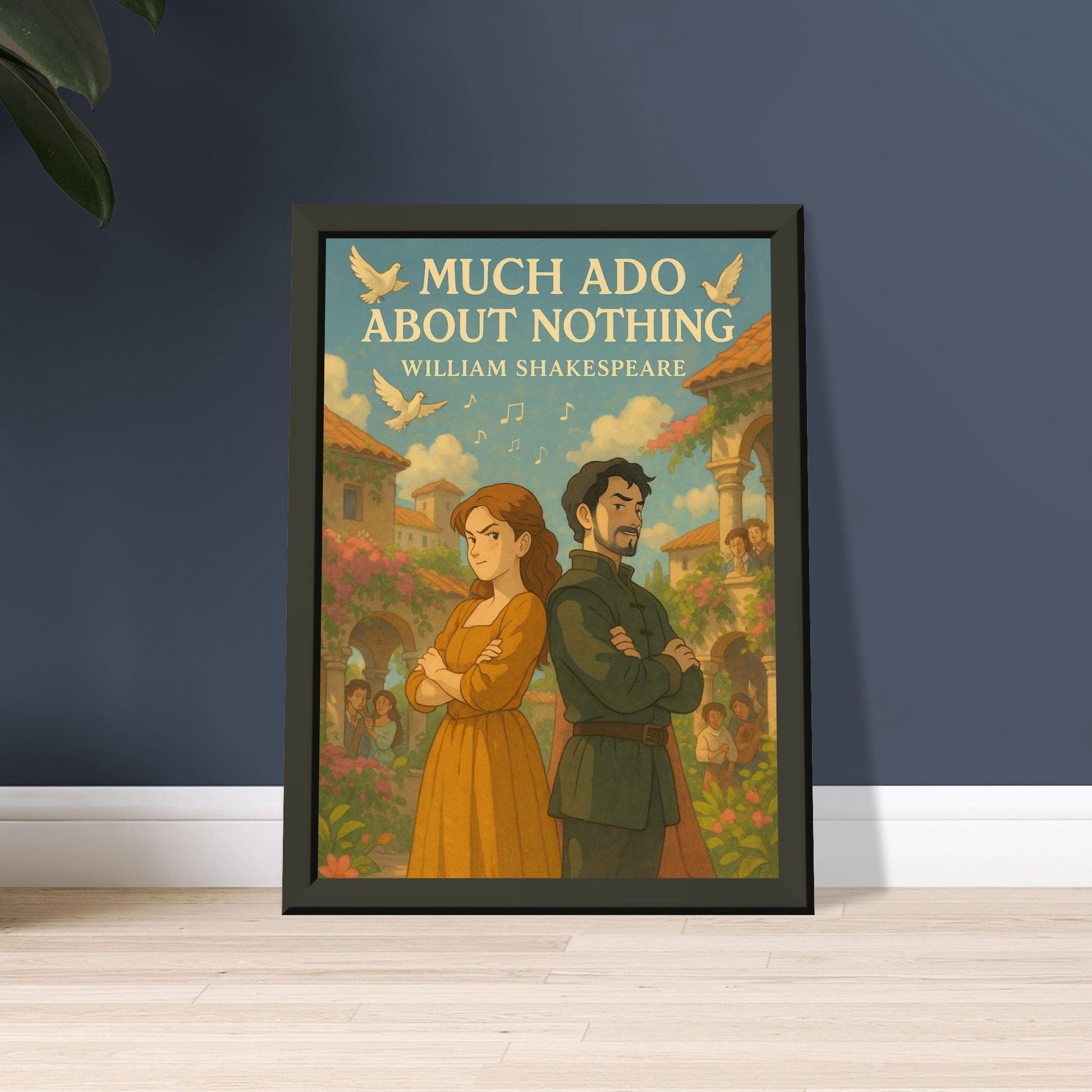 Much Ado About Nothing by Shakespeare - Metal Framed Poster 5" x 7"-Plays-Silent Pacific