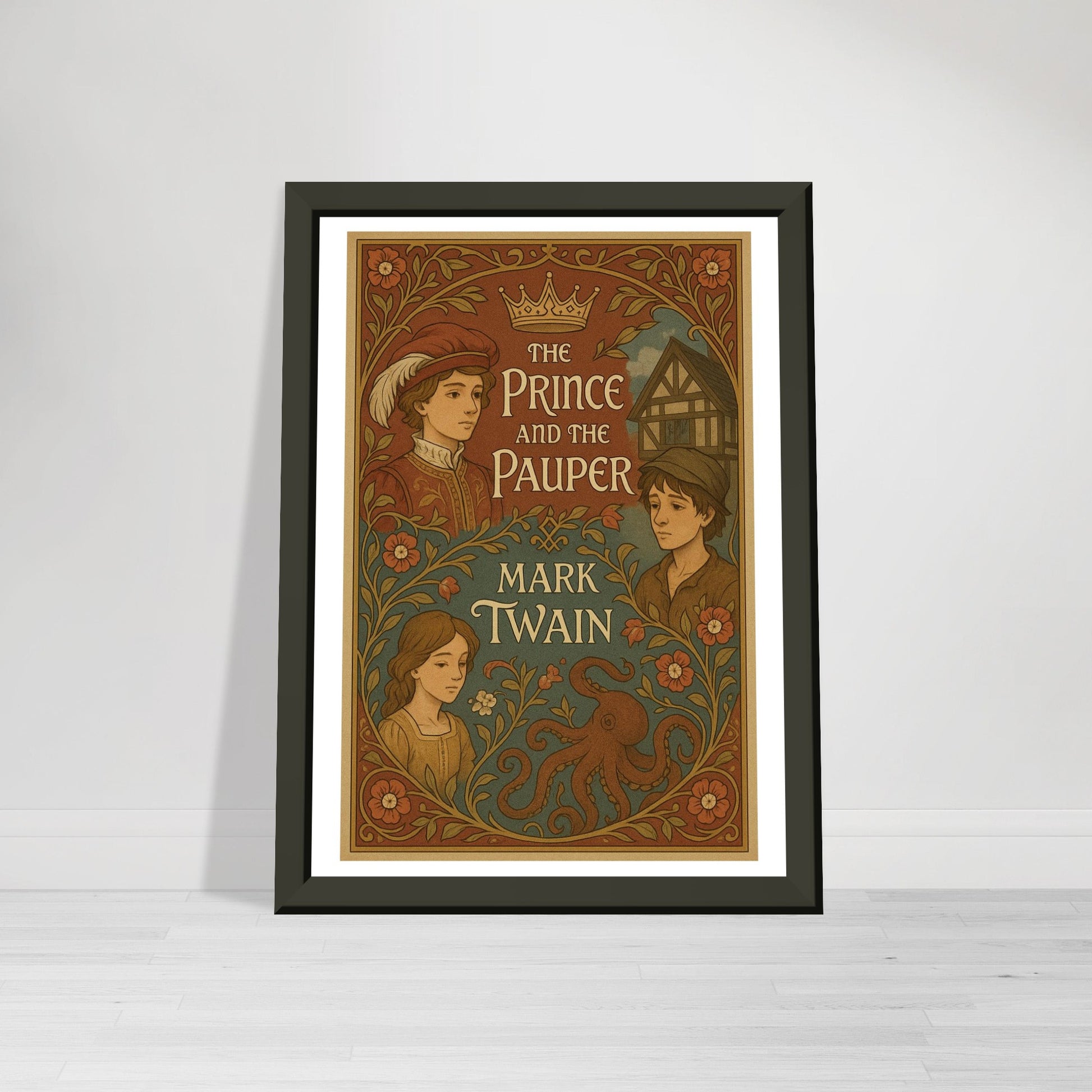 The Prince and the Pauper by Mark Twain - Metal Framed Poster 5" x 7"-Book Covers-Silent Pacific