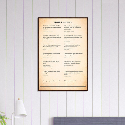Framed Literary Quotes Poster – Strength & Courage Edition-Quotes-Silent Pacific