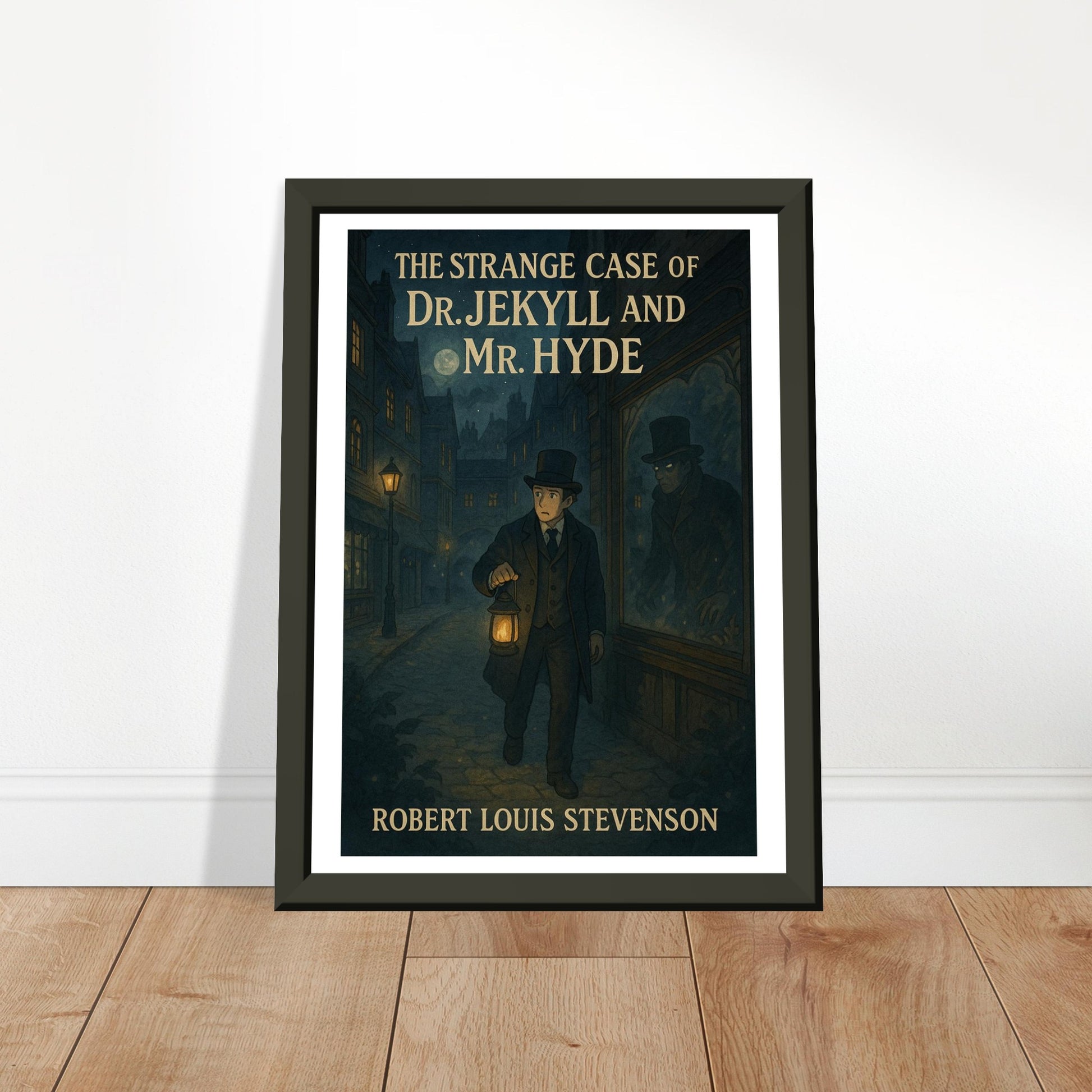 Dr. Jekyll and Mr. Hyde by R.L. Stevenson - Metal Framed Poster 5" x 7"-Book Covers-Silent Pacific